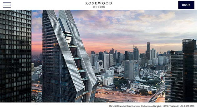ローズウッド・バンコク（Rosewood Bangkok）のサイト